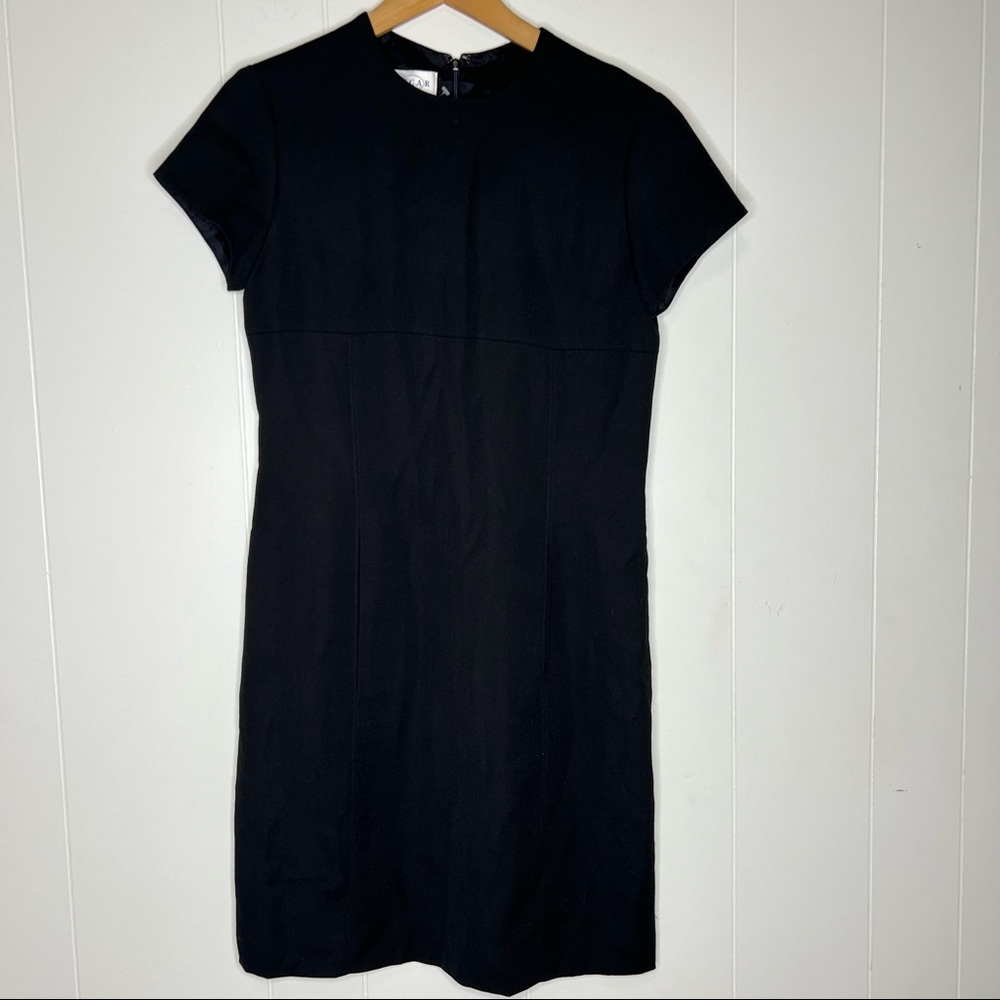 Oscar De La Renta wool Black Dress Sz 8